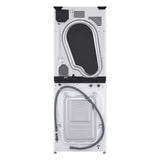 LG Compact Single Unit LG WashTower™ with Center Control™ 2.4 cu.ft. Front Load Washer and 4.2 cu.ft. Electric Ventless HeatPump™ Dryer - White (WKHC152HWA)