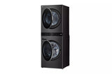 LG LG WashTower™ Single Unit Front Load 4.5 cu. ft. Washer and 7.2 cu. ft. Heat Pump Ventless Dryer - Black (WKHC202HBA)