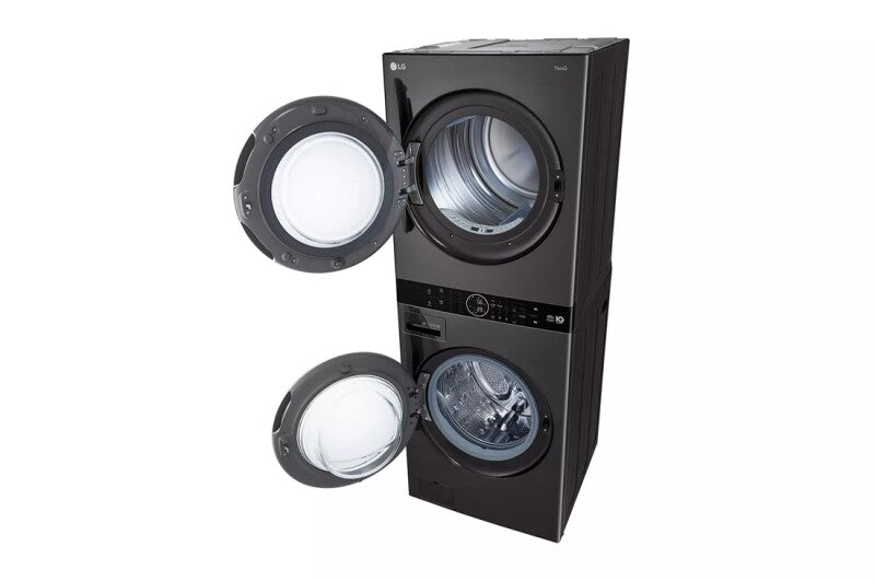 LG LG WashTower™ Single Unit Front Load 4.5 cu. ft. Washer and 7.2 cu. ft. Heat Pump Ventless Dryer - Black (WKHC202HBA)