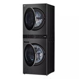 LG  Single Unit Washtower™ With Center Control™ 5.0 Cu. Ft. Front Load Washer And 7.8 Cu. Ft. Electric Ventless Heat Pump Dryer - Black Steel (WKHC252HBA)