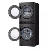 LG  Single Unit Washtower™ With Center Control™ 5.0 Cu. Ft. Front Load Washer And 7.8 Cu. Ft. Electric Ventless Heat Pump Dryer - Black Steel (WKHC252HBA)