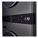 LG  Single Unit Washtower™ With Center Control™ 5.0 Cu. Ft. Front Load Washer And 7.8 Cu. Ft. Electric Ventless Heat Pump Dryer - Black Steel (WKHC252HBA)