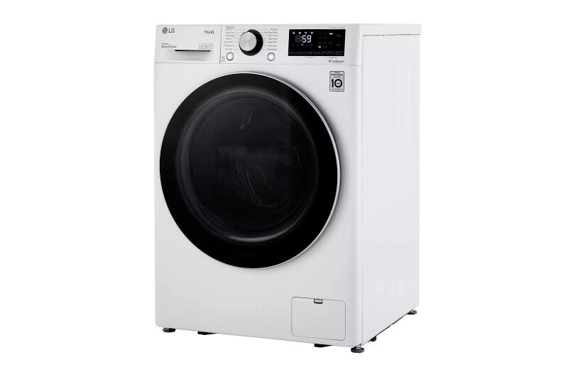 LG 2.4 cu.ft. Smart wi-fi Enabled Compact Front Load Washer with Built-In Intelligence - White (WM1455HWA)