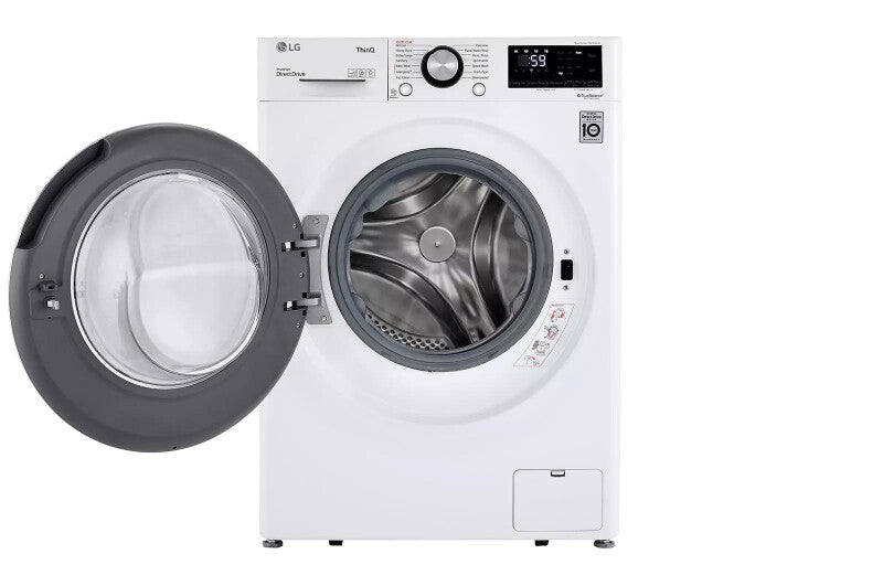 LG 2.4 cu.ft. Smart wi-fi Enabled Compact Front Load Washer with Built-In Intelligence - White (WM1455HWA)
