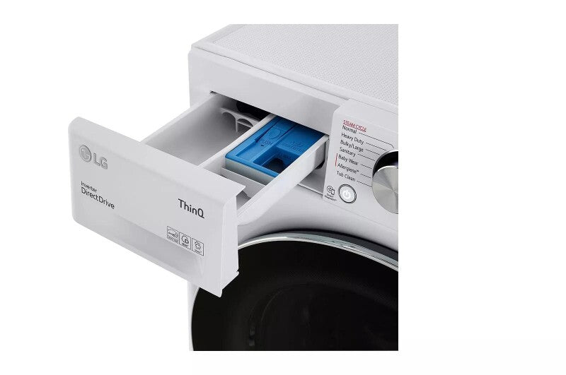 LG 2.4 cu.ft. Smart wi-fi Enabled Compact Front Load Washer with Built-In Intelligence - White (WM1455HWA)