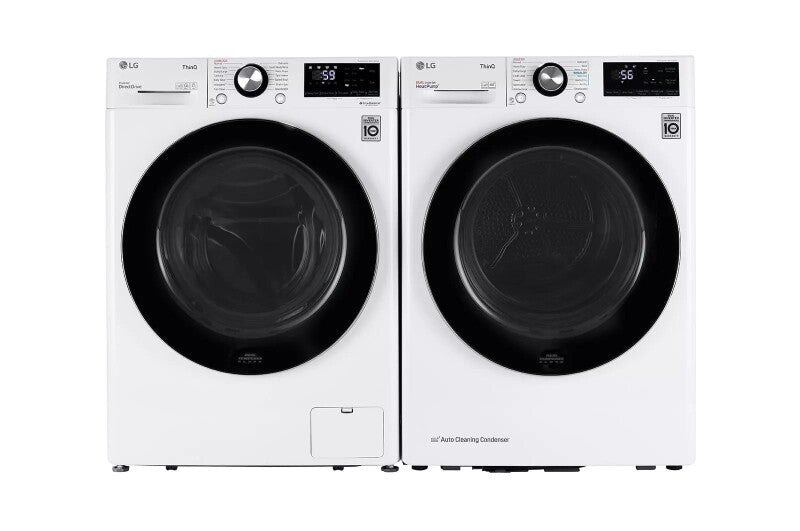 LG 2.4 cu.ft. Smart wi-fi Enabled Compact Front Load Washer with Built-In Intelligence - White (WM1455HWA)