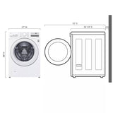 LG  4.5 cu. ft. Ultra Large Front Load Washer - White (WM3400CW)