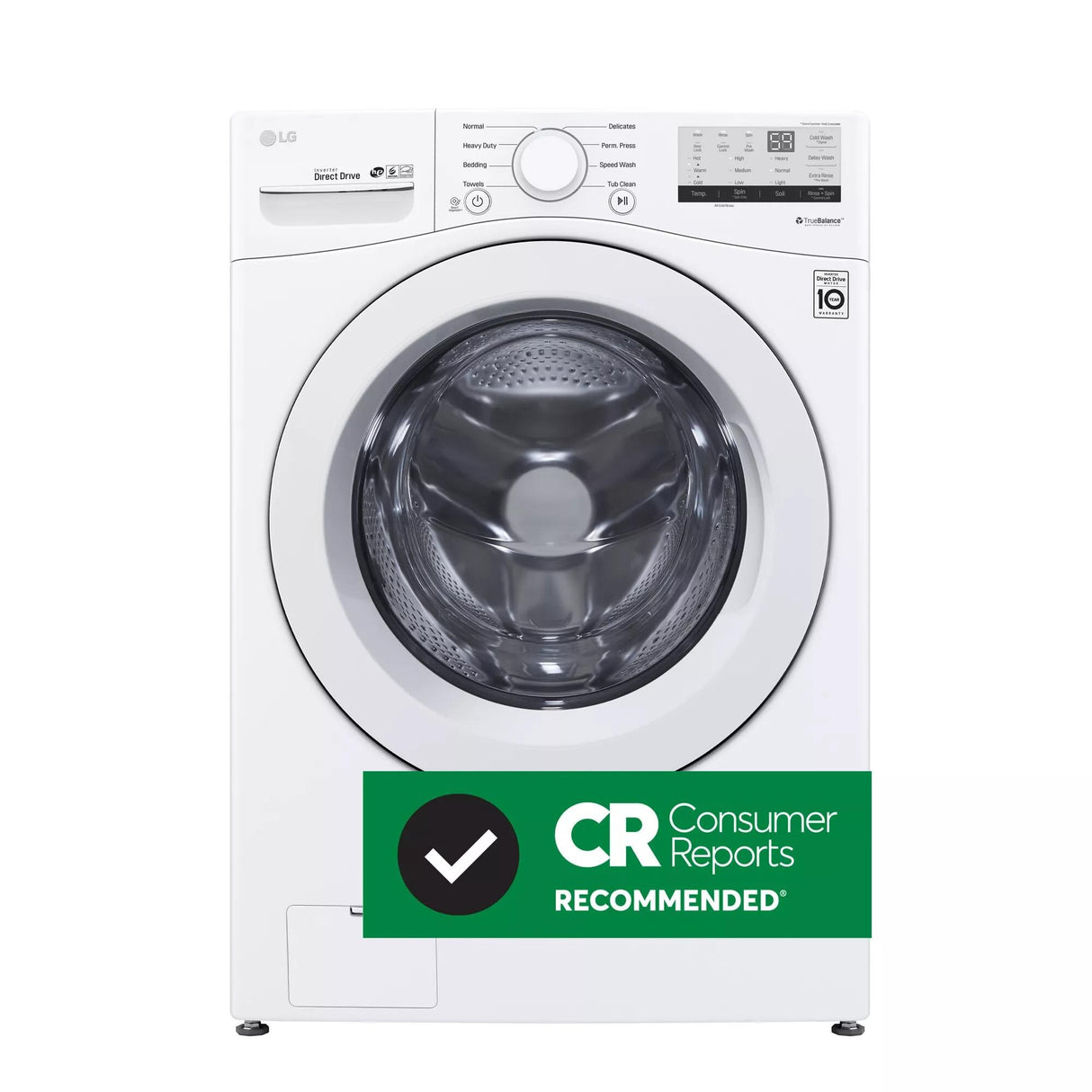 LG 4.5 cu. ft. Ultra Large Front Load Washer - White (WM3400CW)