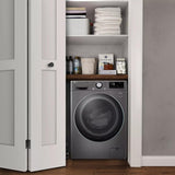 LG 2.4 cu.ft. Smart wi-fi Enabled Compact Front Load All-In-One Washer/Dryer Combo with Built-In Intelligence - Graphite Steel (WM3555HVA)