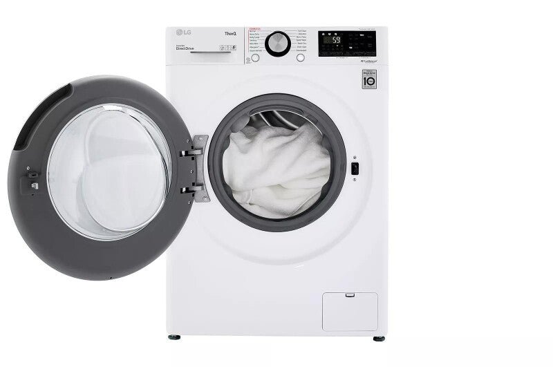 LG  2.4 cu.ft. Smart wi-fi Enabled Compact Front Load All-In-One Washer/Dryer Combo with Built-In Intelligence - White (WM3555HWA)