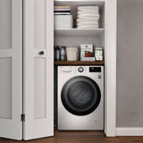 LG 2.4 cu.ft. Smart wi-fi Enabled Compact Front Load All-In-One Washer/Dryer Combo with Built-In Intelligence - White (WM3555HWA)