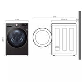LG  4.5 Cu. Ft. Ultra Large Capacity Front Load Washer - Black Steel - Black Steel (WM4000HBA)