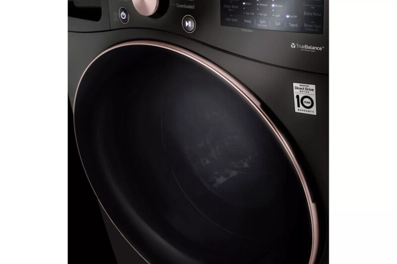 LG  4.5 Cu. Ft. Ultra Large Capacity Front Load Washer - Black Steel - Black Steel (WM4000HBA)