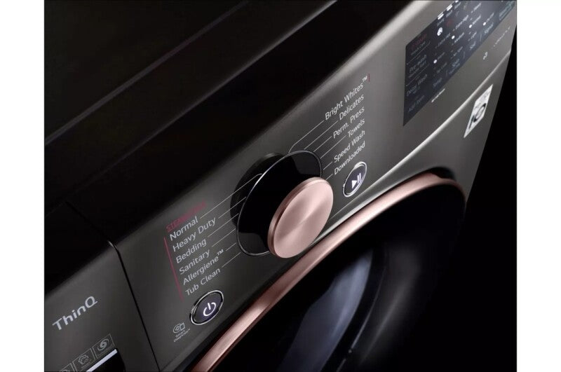 LG  4.5 Cu. Ft. Ultra Large Capacity Front Load Washer - Black Steel - Black Steel (WM4000HBA)