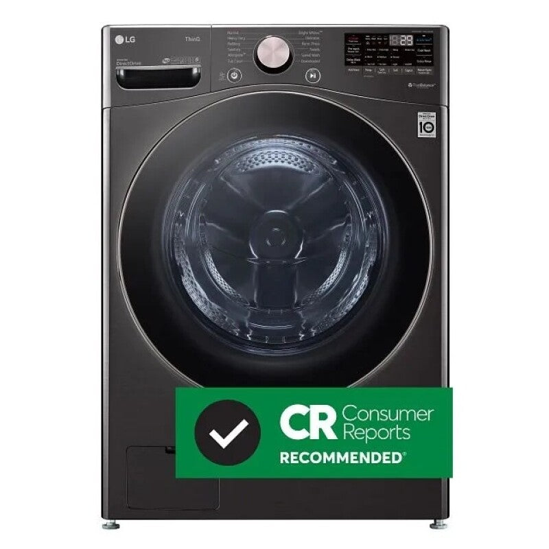 LG  4.5 cu. ft. Ultra Large Capacity Smart wi-fi Enabled Front Load Washer with TurboWash™ 360° and Built-In Intelligence - Black (WM4000HBA)