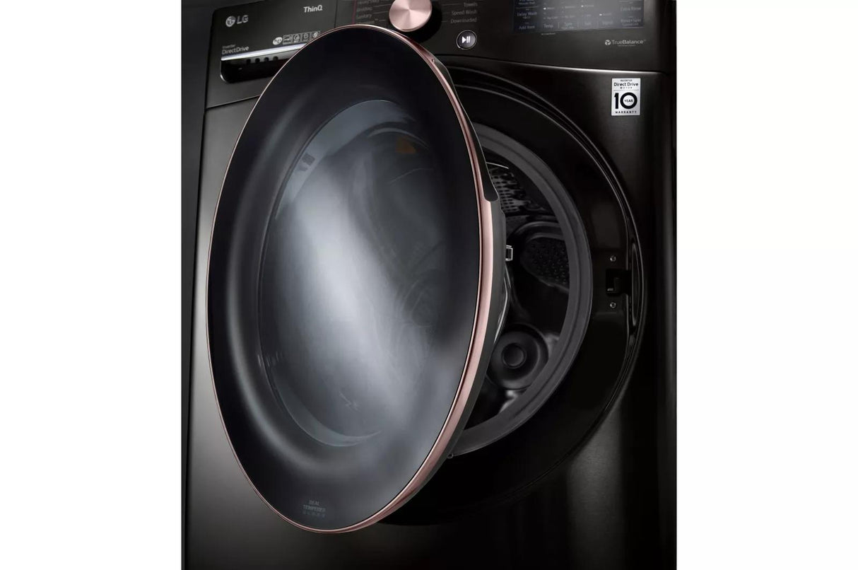 LG 4.5 cu. ft. Ultra Large Capacity Smart wi-fi Enabled Front Load Washer with TurboWash™ 360° and Built-In Intelligence - Black (WM4000HBA)