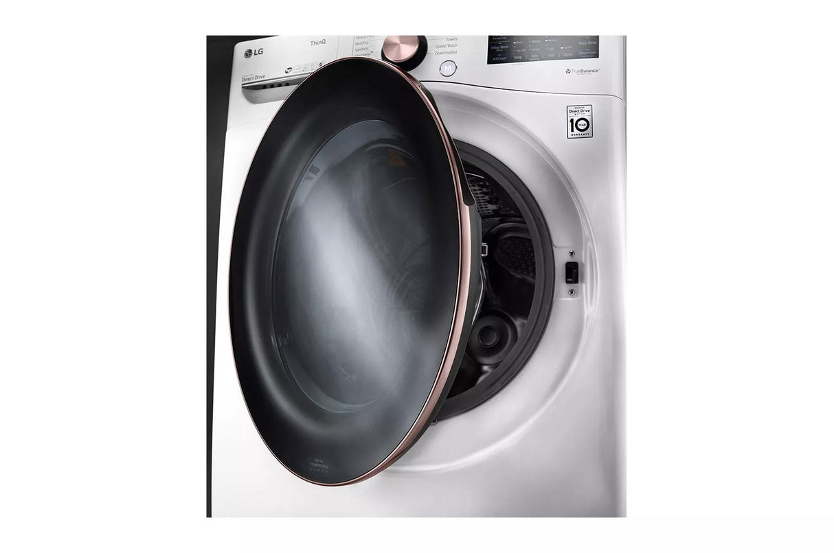 LG 4.5 cu. ft. Ultra Large Capacity Smart wi-fi Enabled Front Load Washer with TurboWash™ 360° and Built-In Intelligence - White (WM4000HWA)