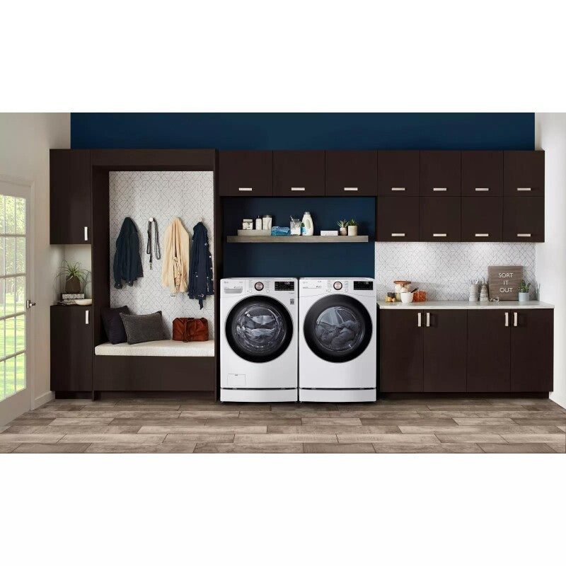 LG 4.5 cu. ft. Ultra Large Capacity Smart wi-fi Enabled Front Load Washer with TurboWash™ 360° and Built-In Intelligence - White (WM4000HWA)