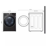 LG  5.0 Cu. Ft. Mega Capacity Smart Wi-fi Enabled Front Load Washer With Turbowash™ 360° And Built-in Intelligence - Black Steel (WM4200HBA)