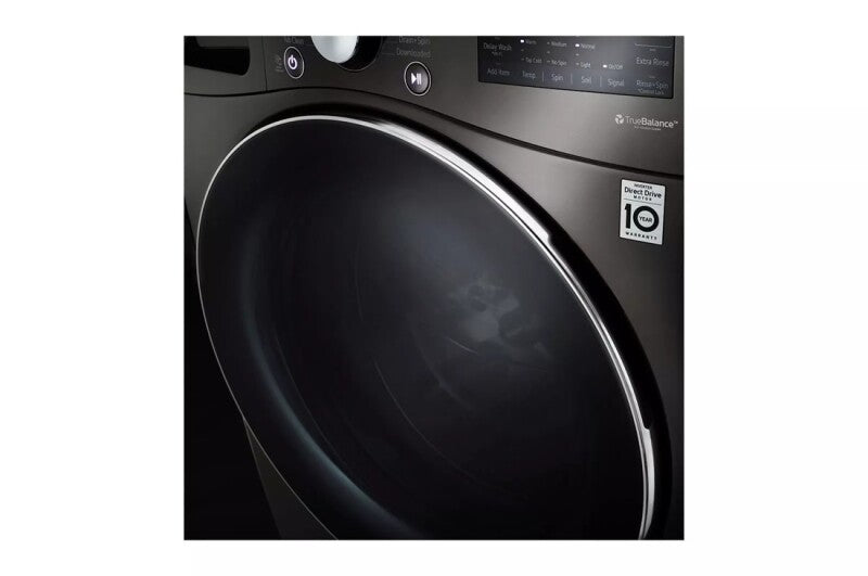 LG  5.0 Cu. Ft. Mega Capacity Smart Wi-fi Enabled Front Load Washer With Turbowash™ 360° And Built-in Intelligence - Black Steel (WM4200HBA)