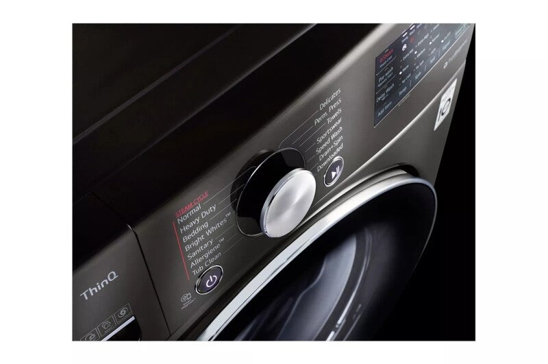 LG  5.0 Cu. Ft. Mega Capacity Smart Wi-fi Enabled Front Load Washer With Turbowash™ 360° And Built-in Intelligence - Black Steel (WM4200HBA)