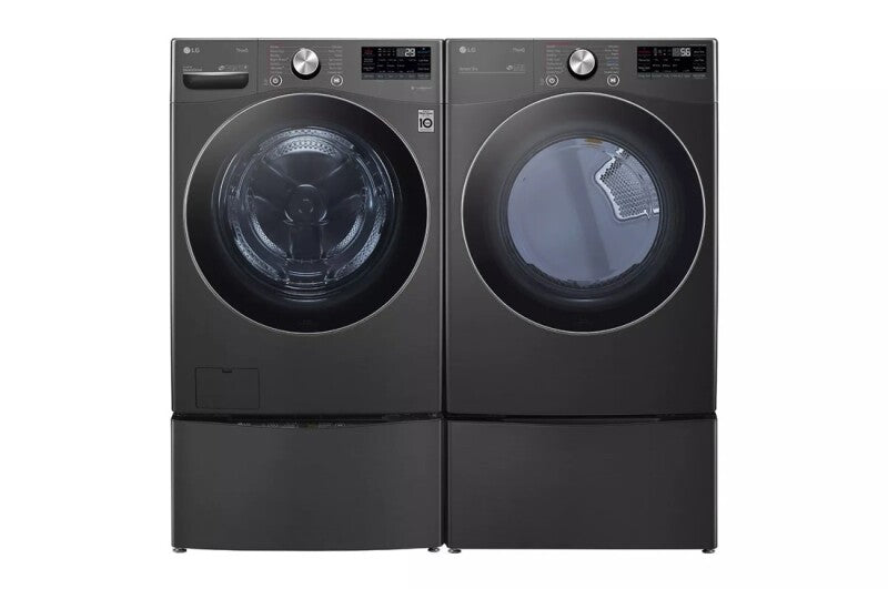 LG  5.0 Cu. Ft. Mega Capacity Smart Wi-fi Enabled Front Load Washer With Turbowash™ 360° And Built-in Intelligence - Black Steel (WM4200HBA)