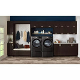 LG  5.0 Cu. Ft. Mega Capacity Smart Wi-fi Enabled Front Load Washer With Turbowash™ 360° And Built-in Intelligence - Black Steel (WM4200HBA)