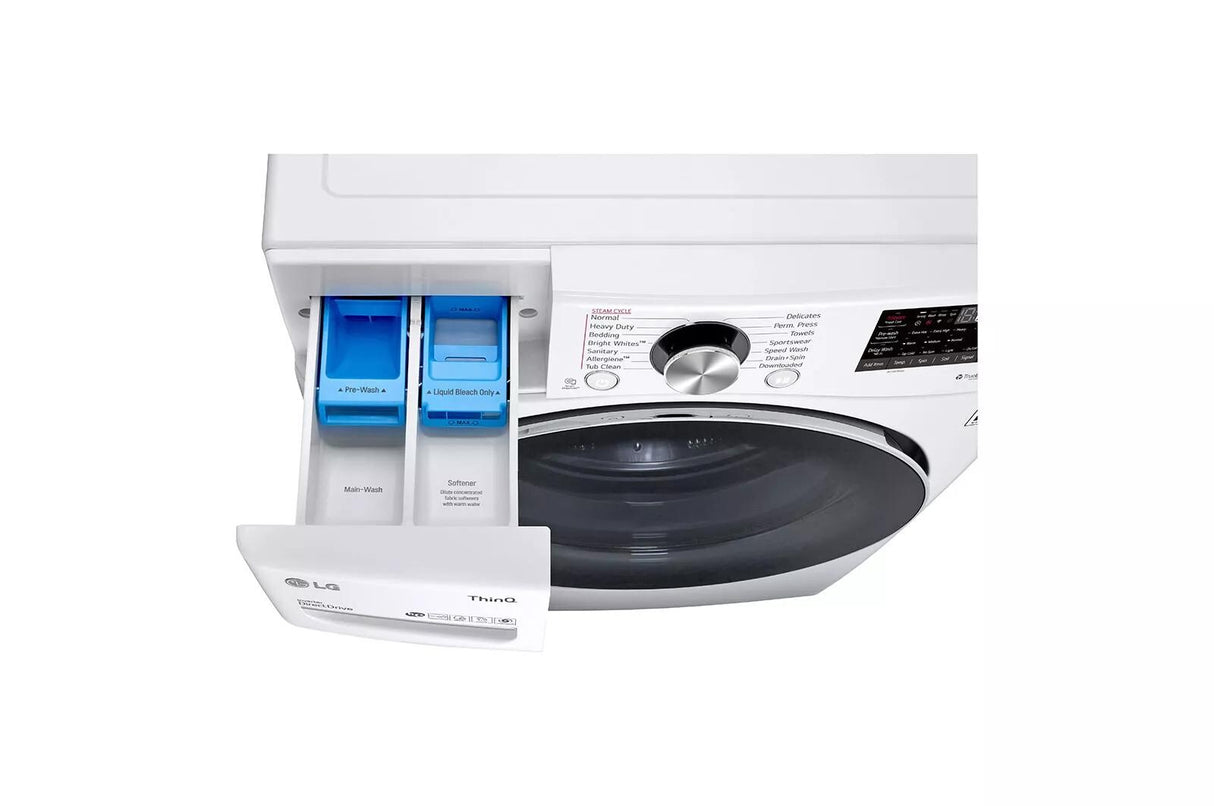 LG 5.0 cu. ft. Front Load Washer with TurboWash™ 360° and Built-In Intelligence (WM4200HWA) - White (WM4200HWA)