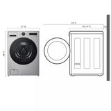 LG 4.5 cu. ft. Capacity Smart Front Load Washer with TurboWash® 360° and AI DD® Built-In Intelligence - Graphite Steel (WM5500HVA)