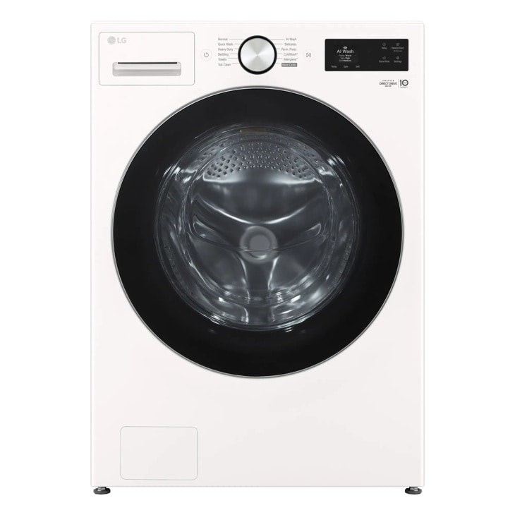 LG  5.0 Cu. Ft. Mega Capacity Smart Front Load Washer With Turbowash® 360°, Ai Sensing And Hybrid Electronic Controls With Lcd Display - Alpine White (WM5800HAA)