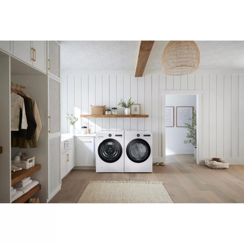 LG  5.0 Cu. Ft. Mega Capacity Smart Front Load Energy Star Washer With Turbowash® 360° And Ai Dd® Built-in Intelligence - White (WM6500HWA)