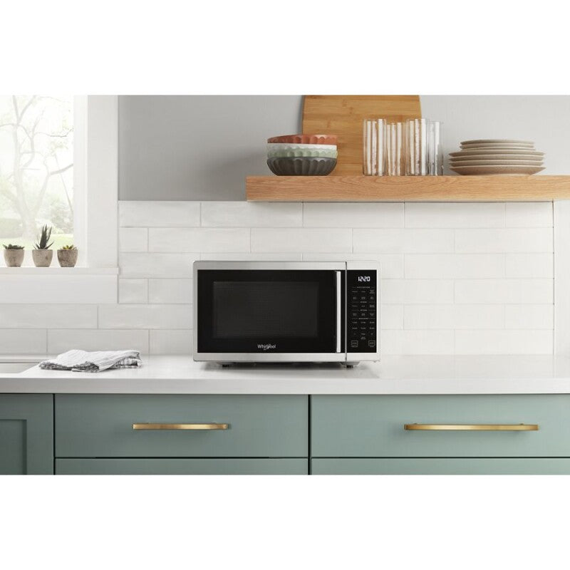 WHIRLPOOL 0.9 Cu. Ft. Capacity Countertop Microwave with 900 Watt Cooking Power - Heritage Stainless Steel (WMC30309LS)