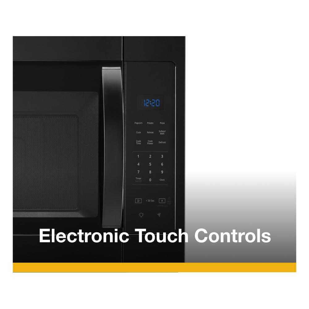 Whirlpool 1.7 cu. ft. Microwave Hood Combination with Electronic Touch Controls - Black (WMH31017HB)