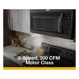 Whirlpool 1.7 cu. ft. Microwave Hood Combination with Electronic Touch Controls - Black (WMH31017HB)