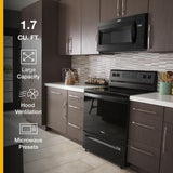 Whirlpool 1.7 cu. ft. Microwave Hood Combination with Electronic Touch Controls - Black (WMH31017HB)