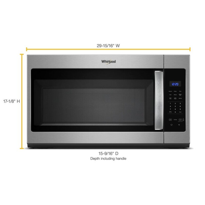 Whirlpool 1.7 cu. ft. Microwave Hood Combination with Electronic Touch Controls - Stainless Steel (WMH31017HS)