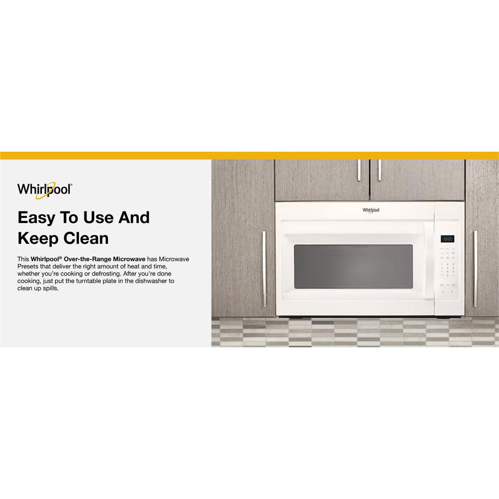 Whirlpool  1.7 cu. ft. Microwave Hood Combination with Electronic Touch Controls - White (WMH31017HW)