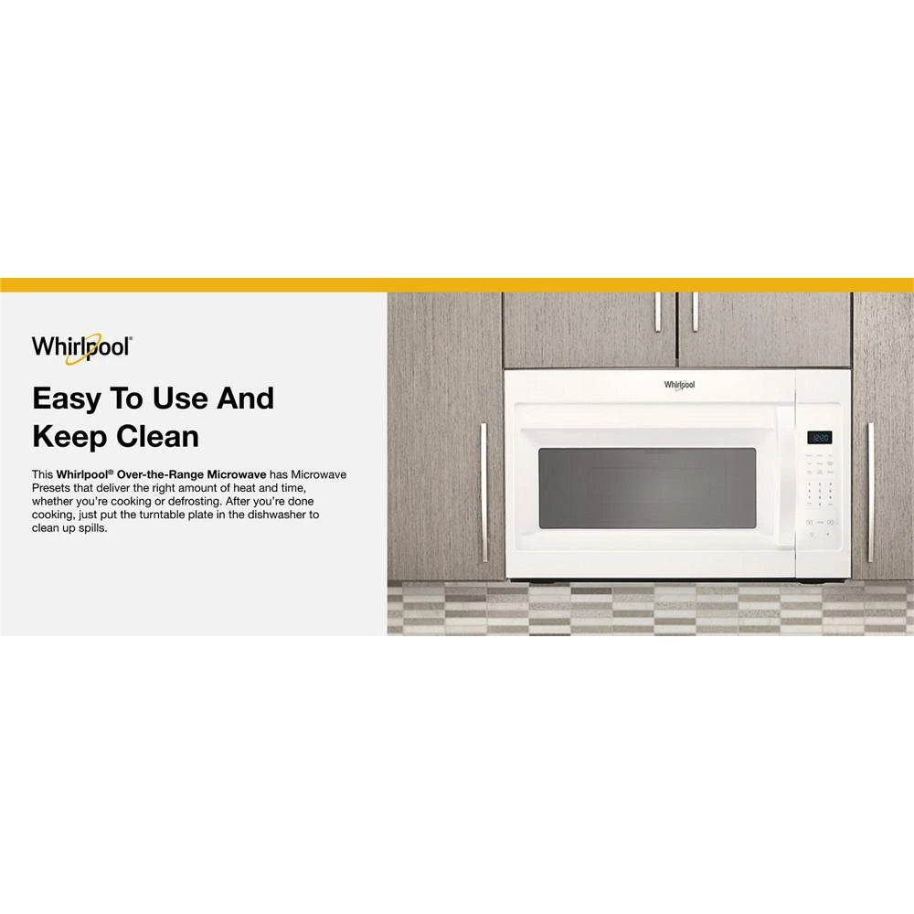 WHIRLPOOL  1.7 cu. ft. Microwave Hood Combination with Electronic Touch Controls - White (WMH31017HW)