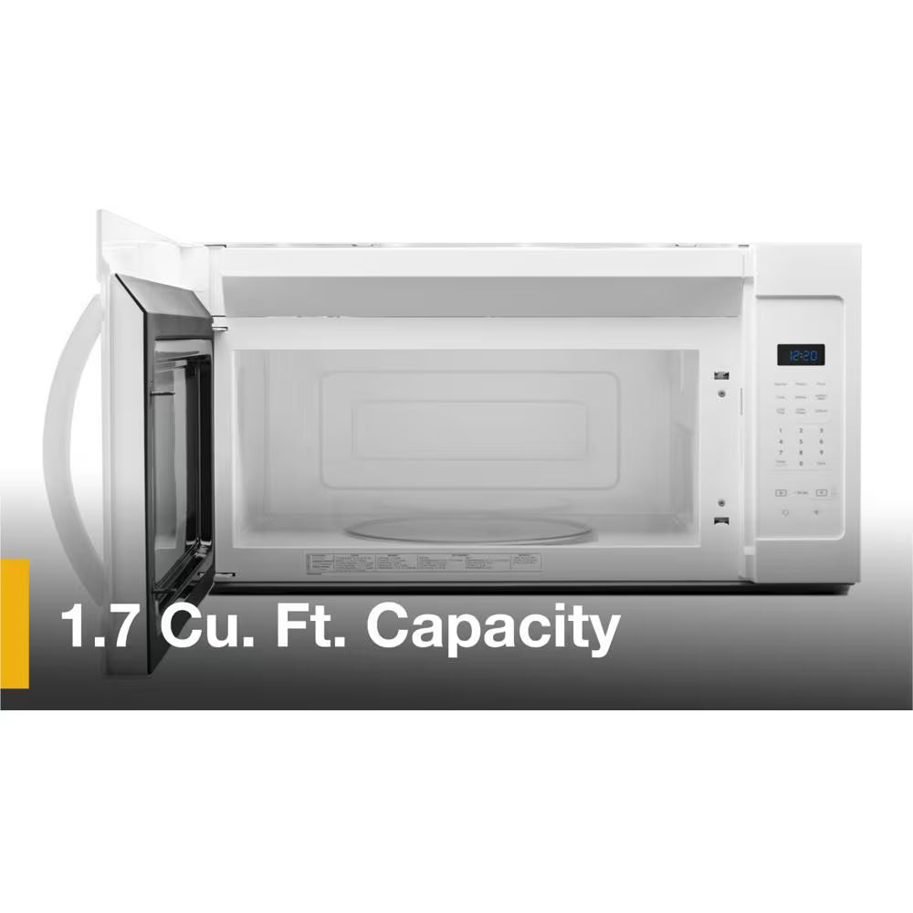 Whirlpool  1.7 cu. ft. Microwave Hood Combination with Electronic Touch Controls - White (WMH31017HW)