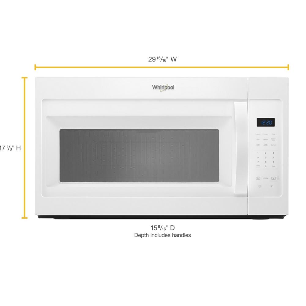 Whirlpool 1.7 cu. ft. Microwave Hood Combination with Electronic Touch Controls - White (WMH31017HW)