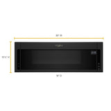 WHIRLPOOL  1.1 cu. ft. Low Profile Microwave Hood Combination - Black (WML55011HB)
