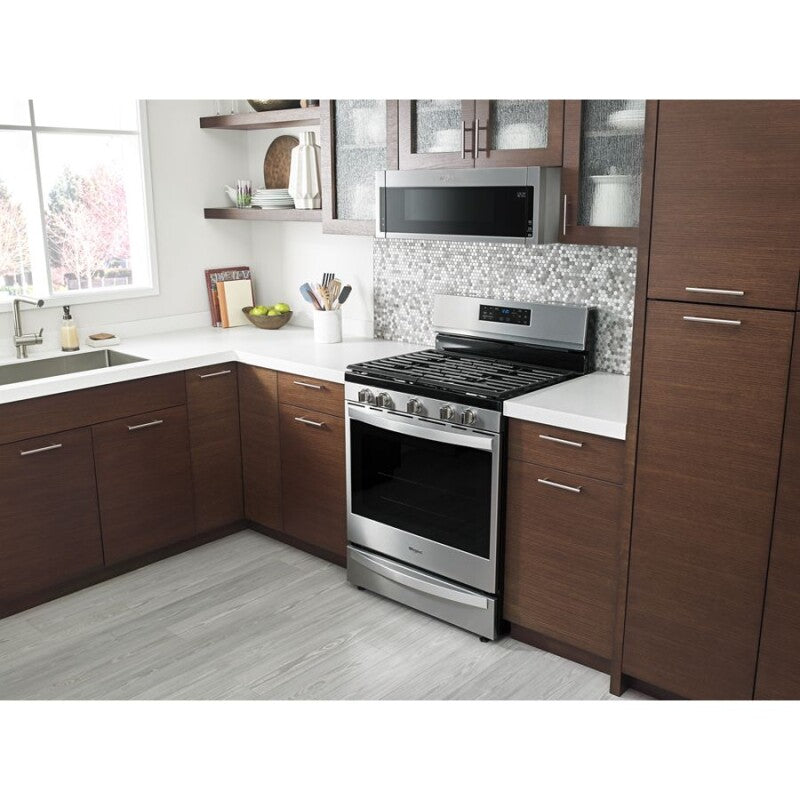 Whirlpool 1.1 cu. ft. Low Profile Microwave Hood Combination - Black-on-Stainless (WML55011HS)