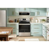 WHIRLPOOL  1.1 cu. ft. Low Profile Microwave Hood Combination - Black-on-Stainless (WML55011HS)