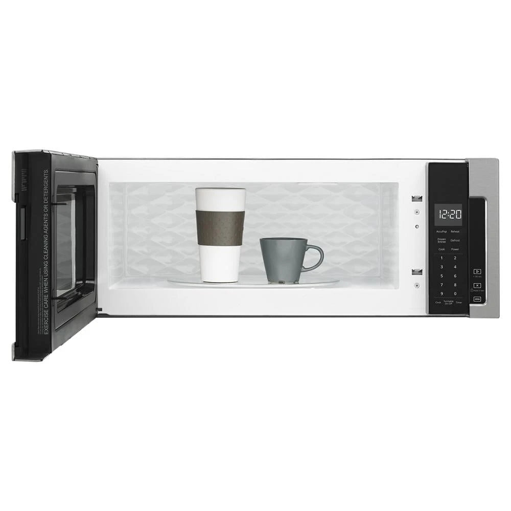 Whirlpool  1.1 cu. ft. Low Profile Microwave Hood Combination - Black-on-Stainless (WML55011HS)