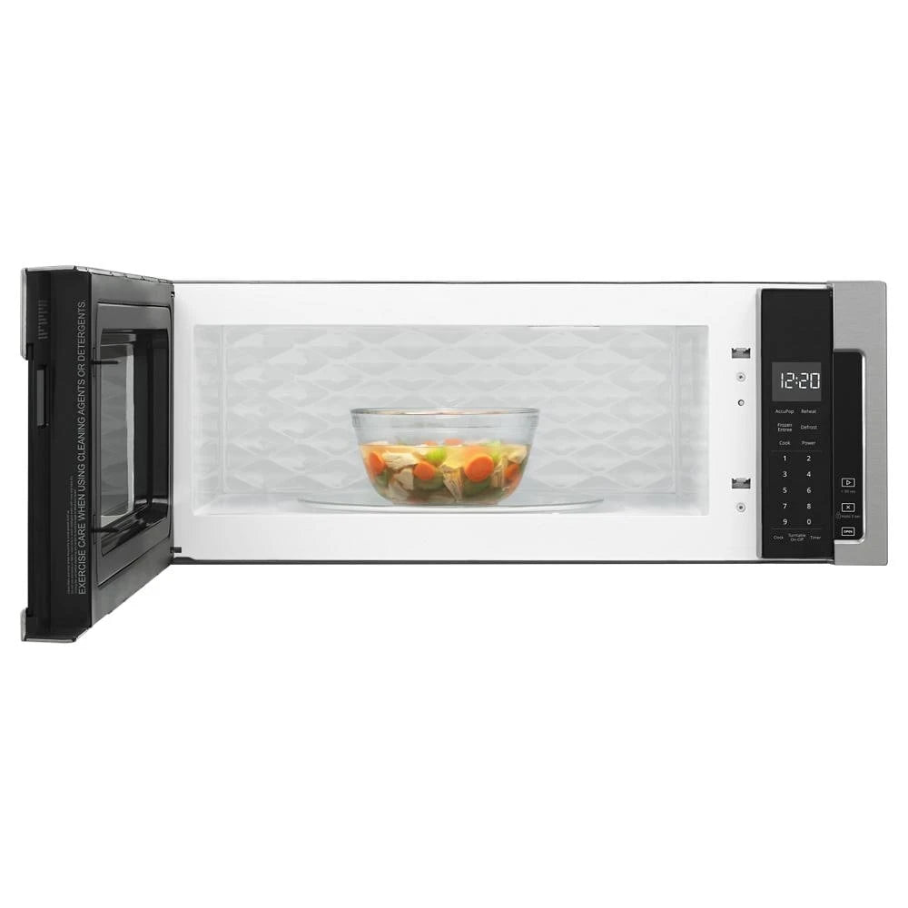 WHIRLPOOL  1.1 cu. ft. Low Profile Microwave Hood Combination - Black-on-Stainless (WML55011HS)