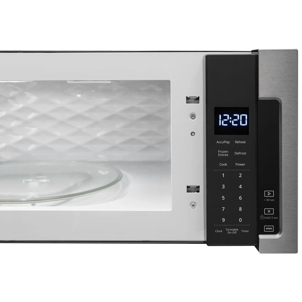 Whirlpool  1.1 cu. ft. Low Profile Microwave Hood Combination - Black-on-Stainless (WML55011HS)