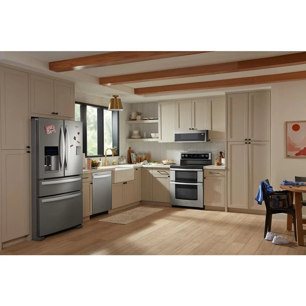 Whirlpool  1.1 cu. ft. Low Profile Microwave Hood Combination - Black-on-Stainless (WML55011HS)