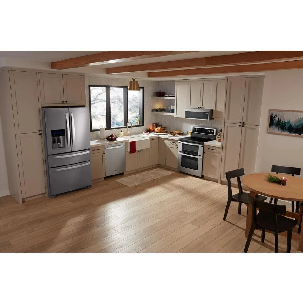 WHIRLPOOL  1.1 cu. ft. Low Profile Microwave Hood Combination - Black-on-Stainless (WML55011HS)