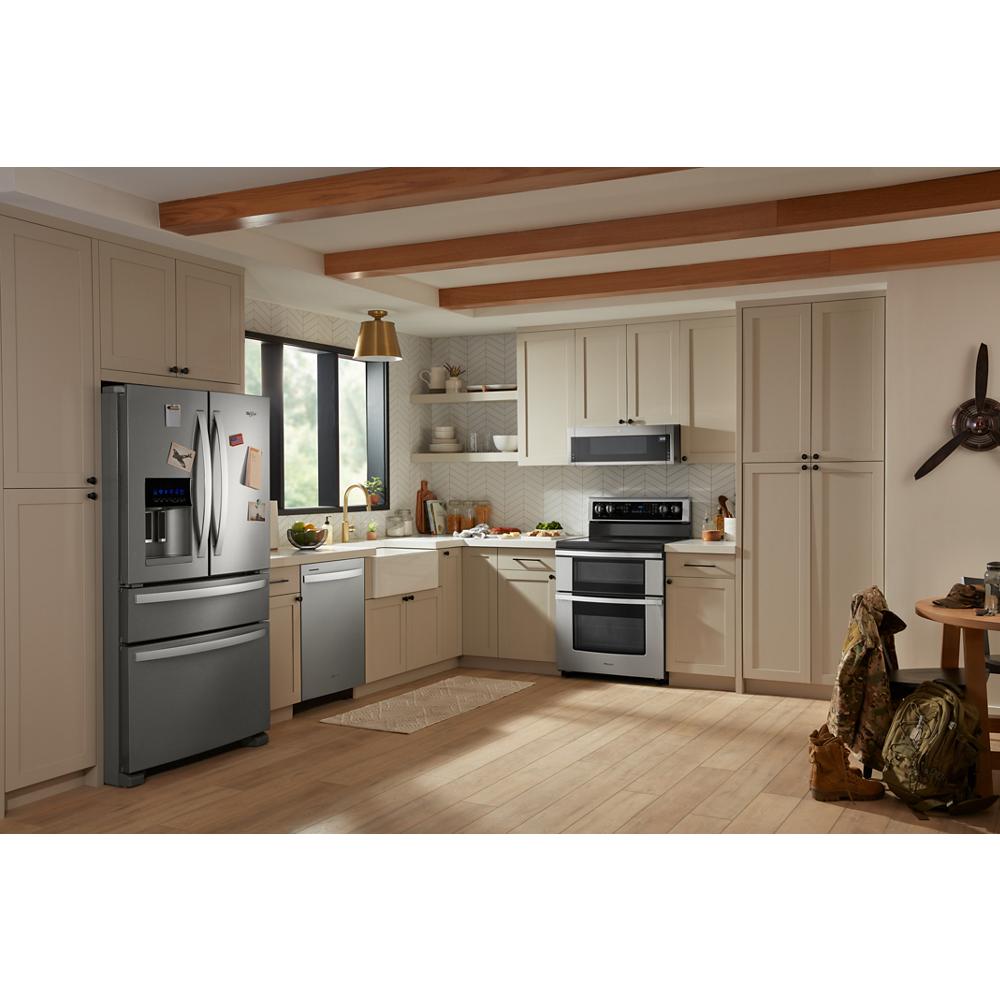 Whirlpool 1.1 cu. ft. Low Profile Microwave Hood Combination - Black-on-Stainless (WML55011HS)
