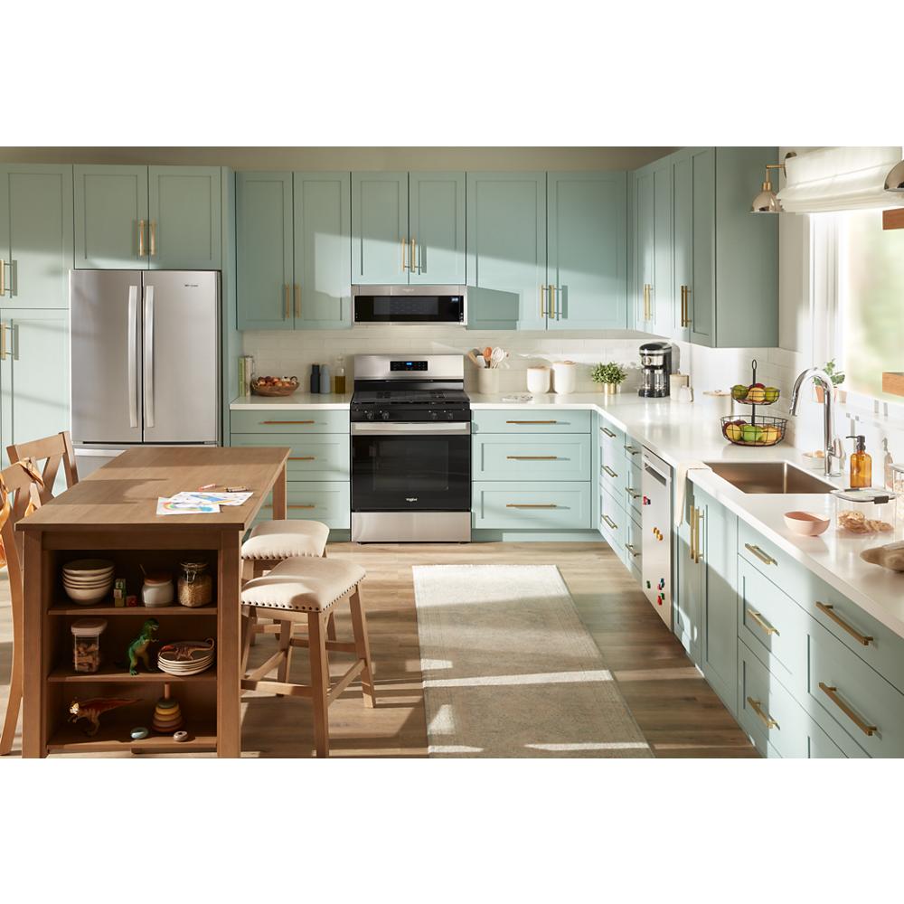 Whirlpool 1.1 cu. ft. Low Profile Microwave Hood Combination - Black-on-Stainless (WML55011HS)